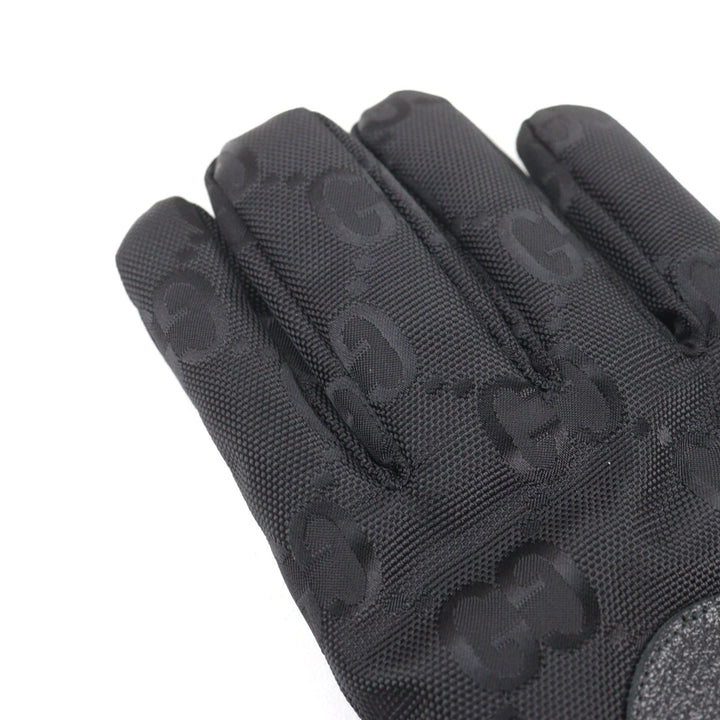 Excellent GUCCI gloves Ski gloves with GG logo leather patch Nylon mens 652996