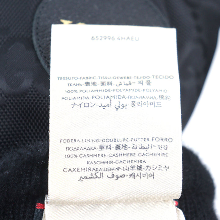 Excellent GUCCI gloves Ski gloves with GG logo leather patch Nylon mens 652996