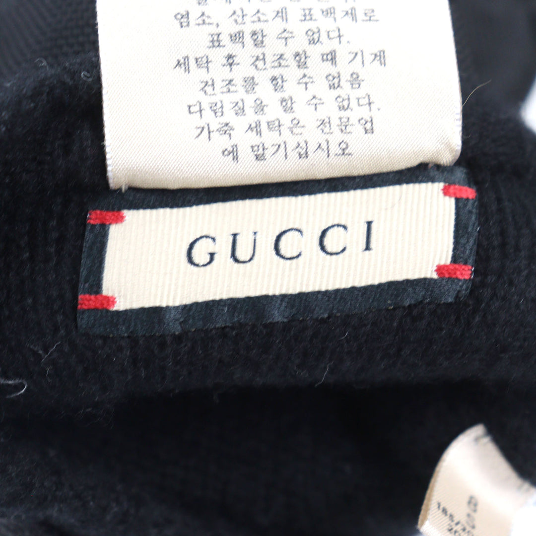 Excellent GUCCI gloves Ski gloves with GG logo leather patch Nylon mens 652996