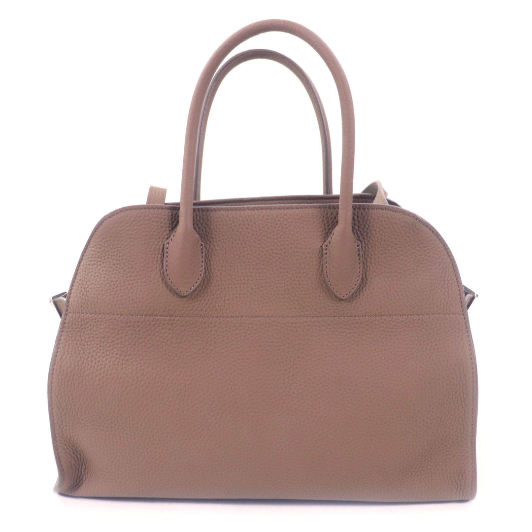 Pristine THE ROW Handbag Soft Margaux 12 Soft Margaux 12 Taupe Calf leather