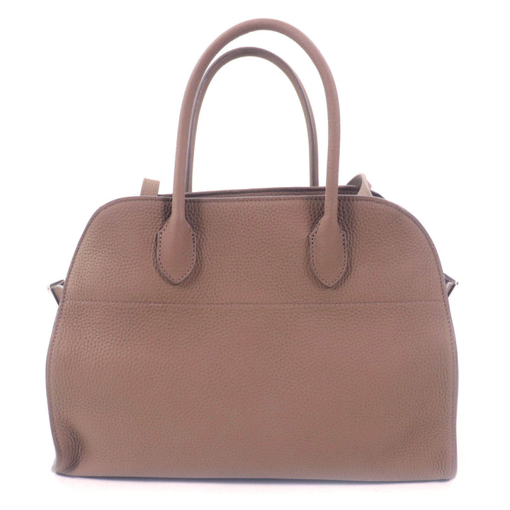 Pristine THE ROW Handbag Soft Margaux 12 Soft Margaux 12 Taupe Calf leather