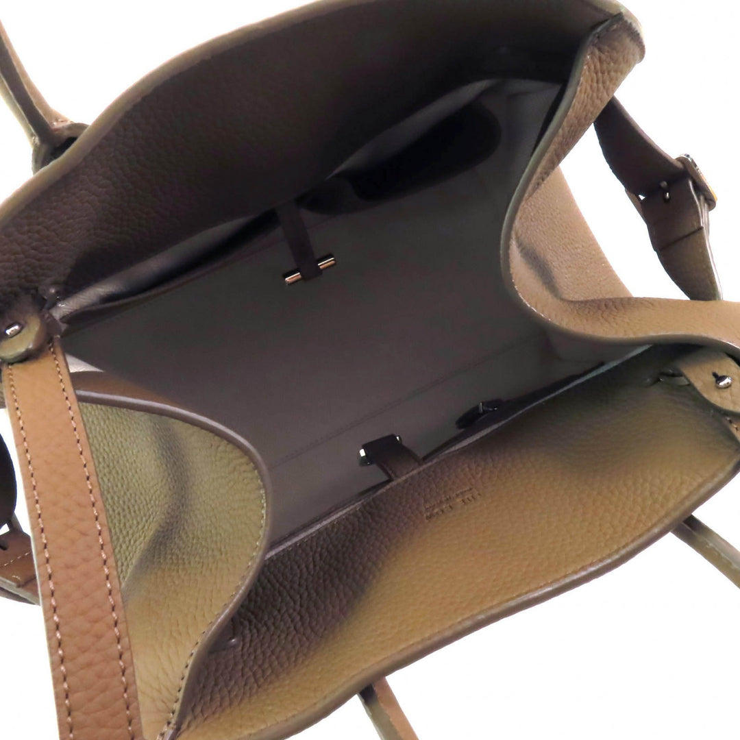 Pristine THE ROW Handbag Soft Margaux 12 Soft Margaux 12 Taupe Calf leather