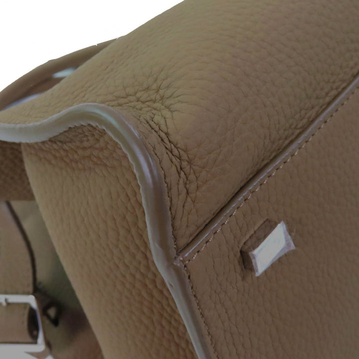 Pristine THE ROW Handbag Soft Margaux 12 Soft Margaux 12 Taupe Calf leather