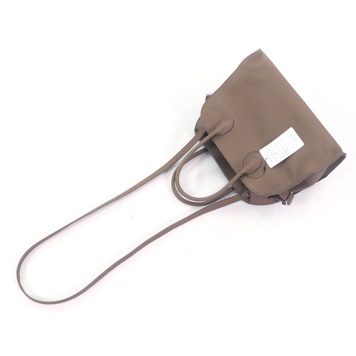 Pristine THE ROW Handbag Soft Margaux 12 Soft Margaux 12 Taupe Calf leather