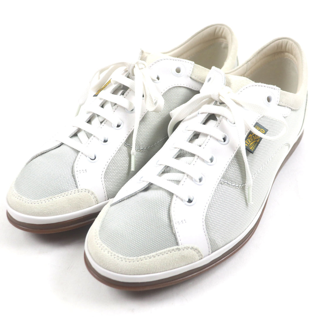 Excellent Salvatore Ferragamo Low cut sneakers gray mesh mens 8