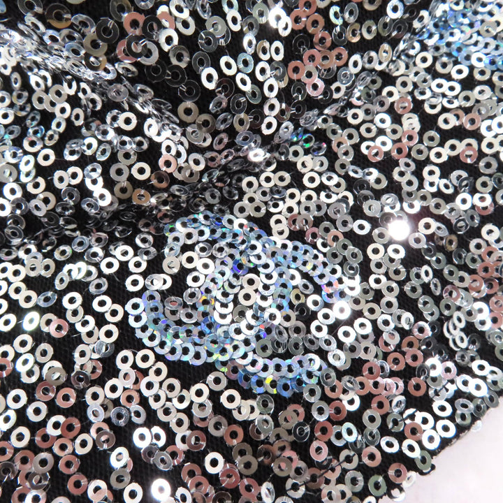 CHANEL hat Sequin COCO Mark bucket hat Silver polyester Women M 24C