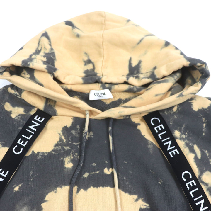Great CELINE hoodie Orange black cotton mens XL