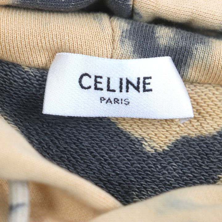 Great CELINE hoodie Orange black cotton mens XL