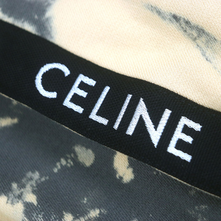 Great CELINE hoodie Orange black cotton mens XL