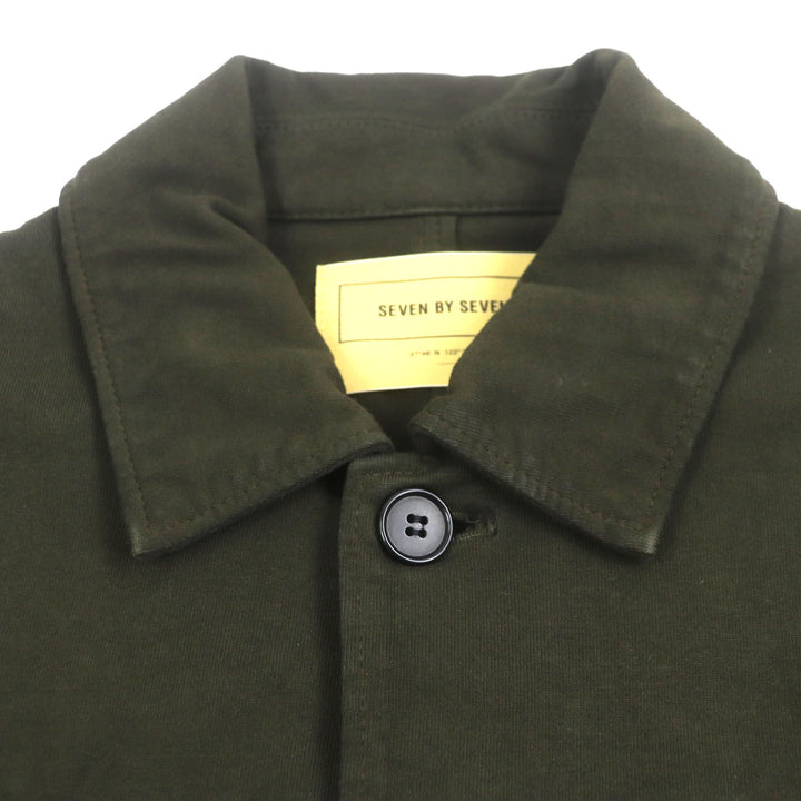 Great SEVEN BY SEVEN Steven Alan Jacket GARMENT DYE BLOUSON shirt khaki cotton mens L