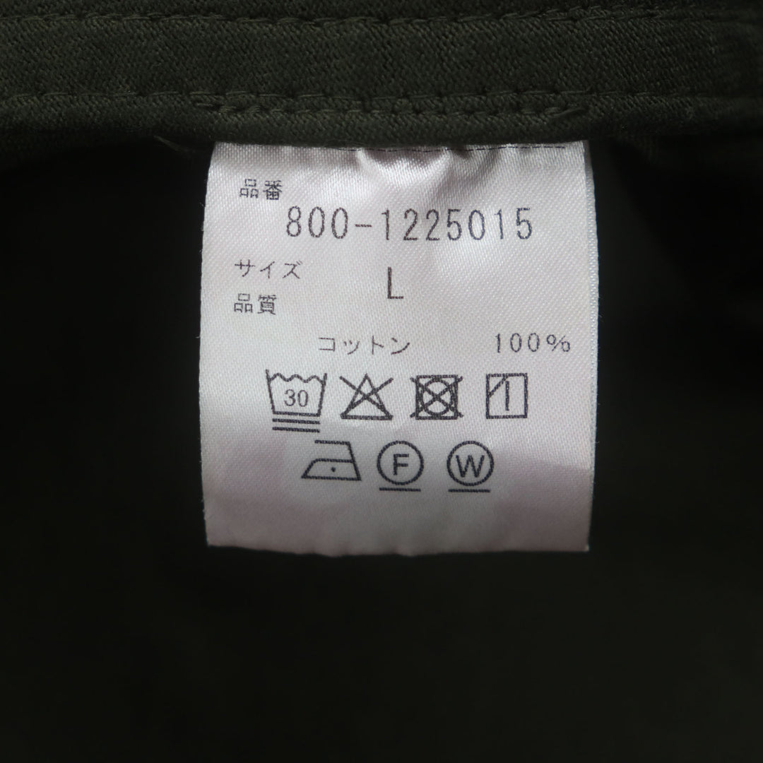 Great SEVEN BY SEVEN Steven Alan Jacket GARMENT DYE BLOUSON shirt khaki cotton mens L