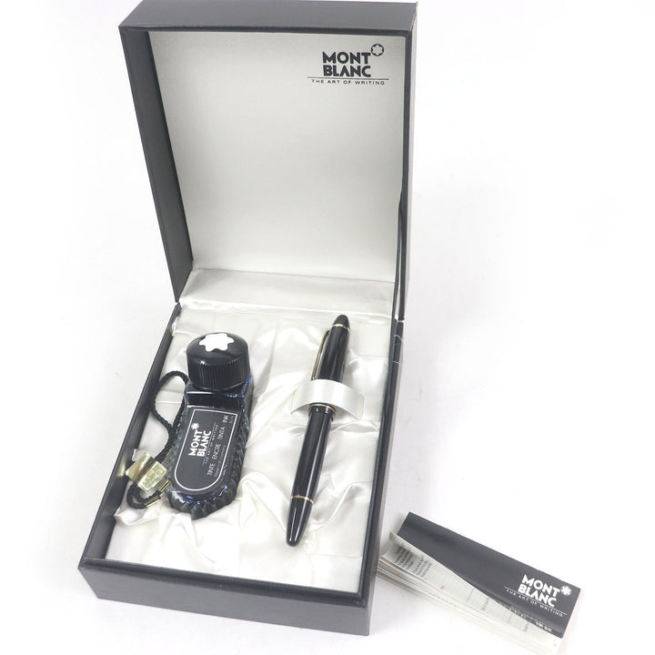 Great MONTBLANC fountain pen Meisterstuck 146 Cap type Black gold 14K mens