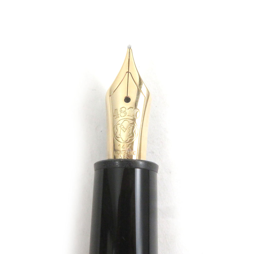 Great MONTBLANC fountain pen Meisterstuck 146 Cap type Black gold 14K mens