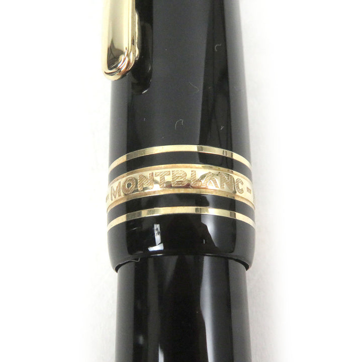 Great MONTBLANC fountain pen Meisterstuck 146 Cap type Black gold 14K mens