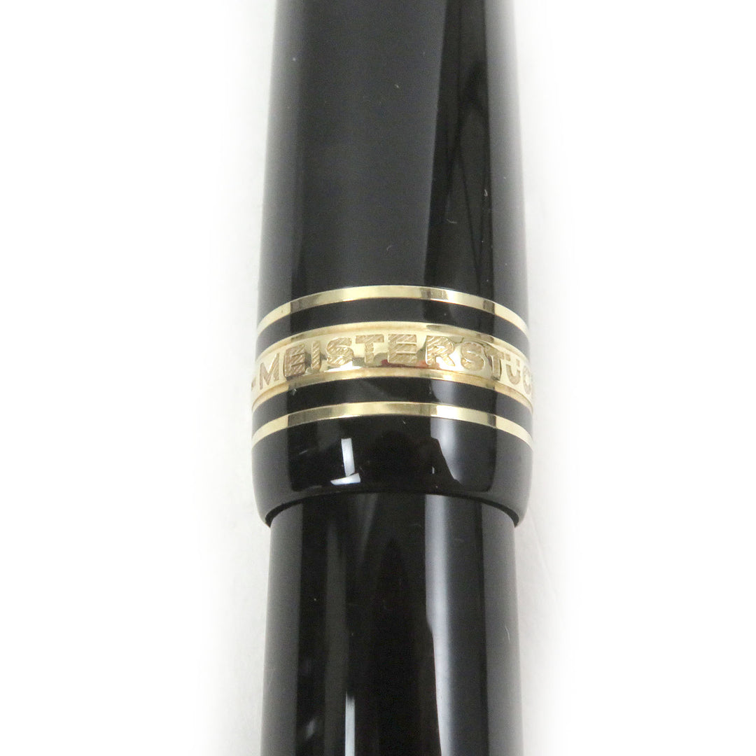Great MONTBLANC fountain pen Meisterstuck 146 Cap type Black gold 14K mens