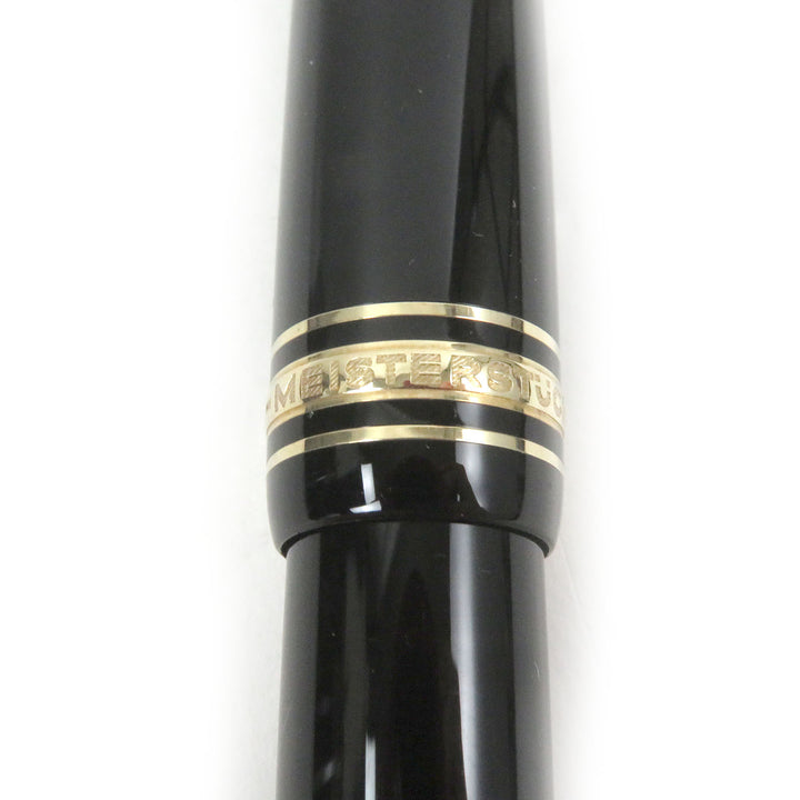 Great MONTBLANC fountain pen Meisterstuck 146 Cap type Black gold 14K mens