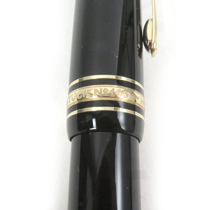 Great MONTBLANC fountain pen Meisterstuck 146 Cap type Black gold 14K mens