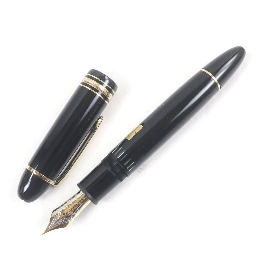 Excellent MONTBLANC fountain pen Meisterstuck 149 Cap type Black gold 18K mens