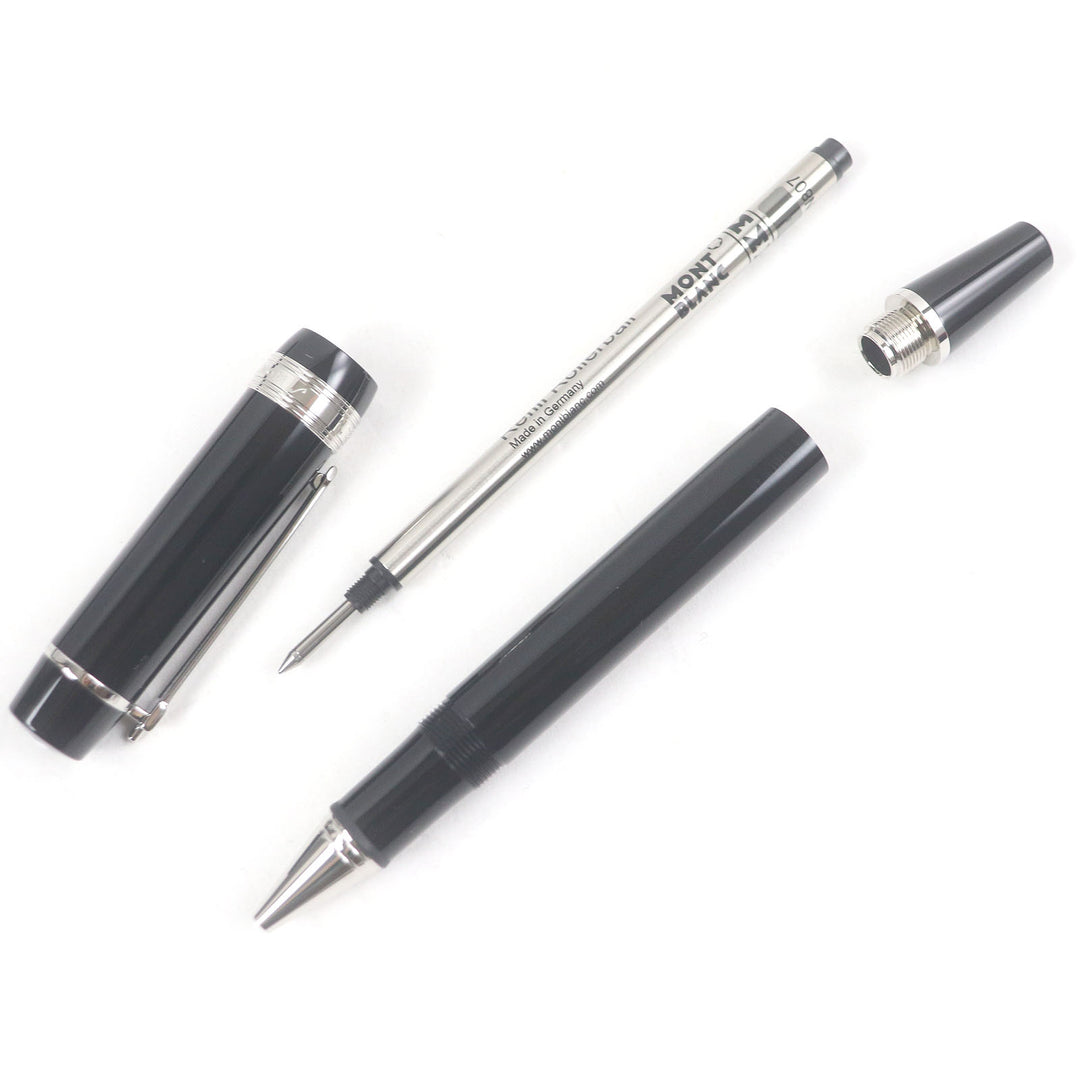 Excellent MONTBLANC Ballpoint pen Johann Strauss Donation pen Black Silver