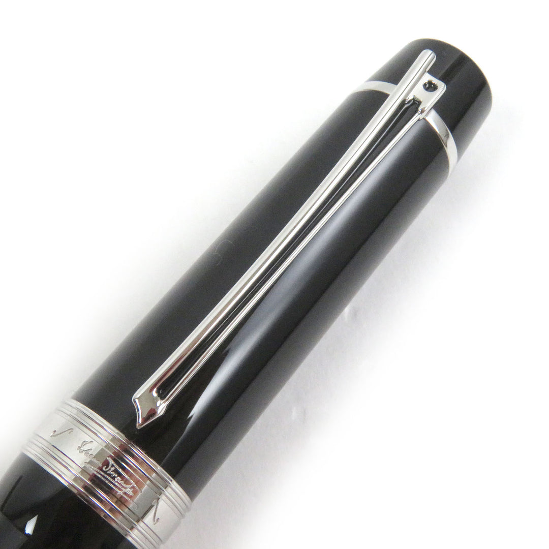 Excellent MONTBLANC Ballpoint pen Johann Strauss Donation pen Black Silver