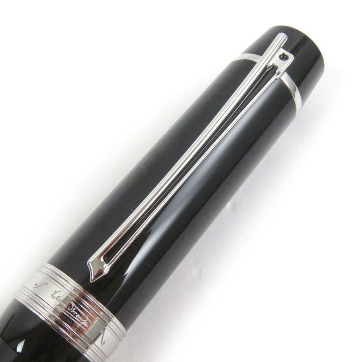 Excellent MONTBLANC Ballpoint pen Johann Strauss Donation pen Black Silver