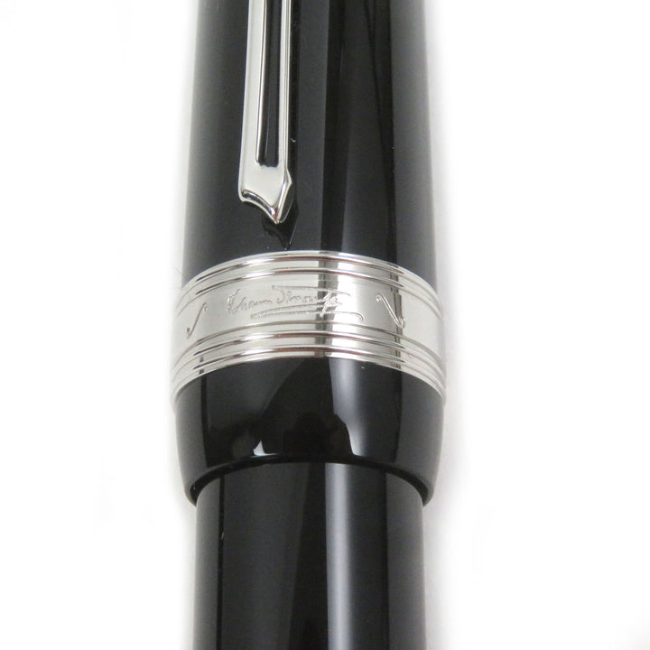 Excellent MONTBLANC Ballpoint pen Johann Strauss Donation pen Black Silver