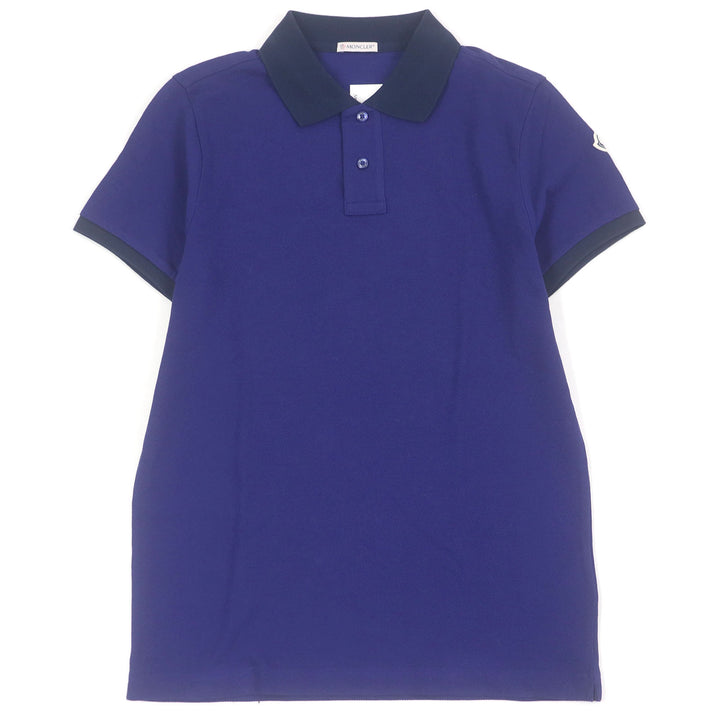 Pristine MONCLER Short sleeve polo shirt Short sleeve with logo patch Navy