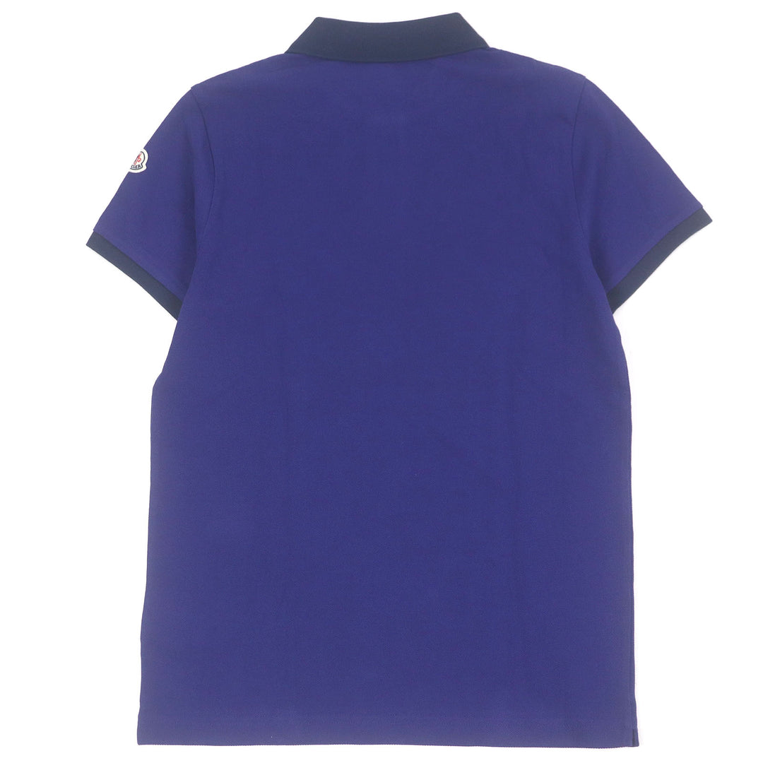 Pristine MONCLER Short sleeve polo shirt Short sleeve with logo patch Navy