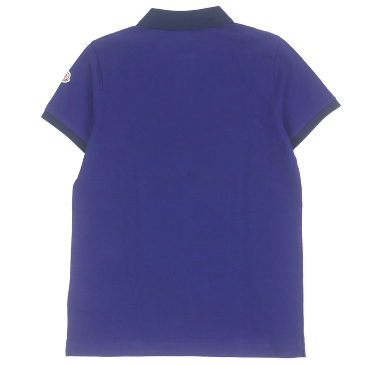 Pristine MONCLER Short sleeve polo shirt Short sleeve with logo patch Navy