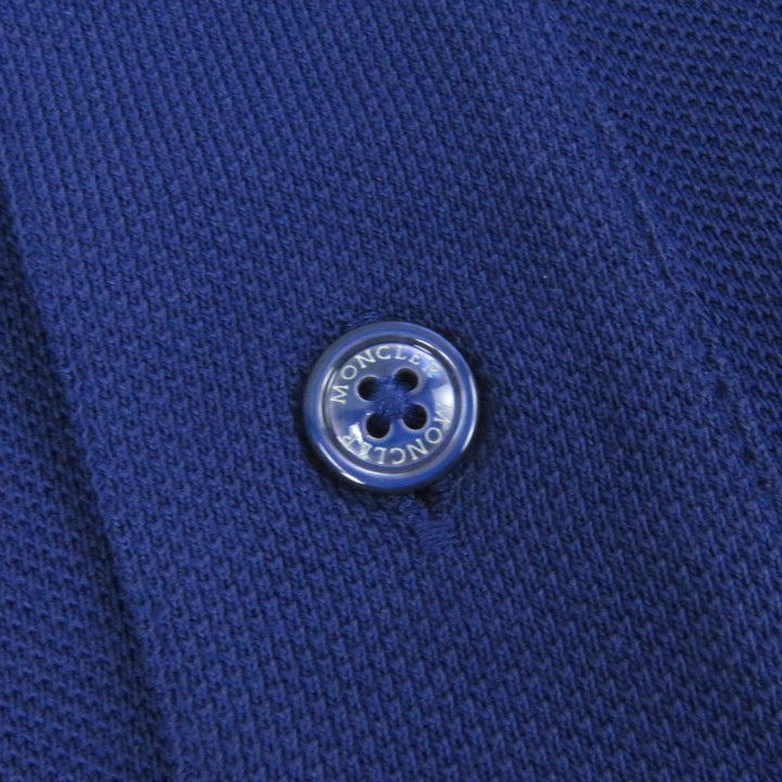 Pristine MONCLER Short sleeve polo shirt Short sleeve with logo patch Navy