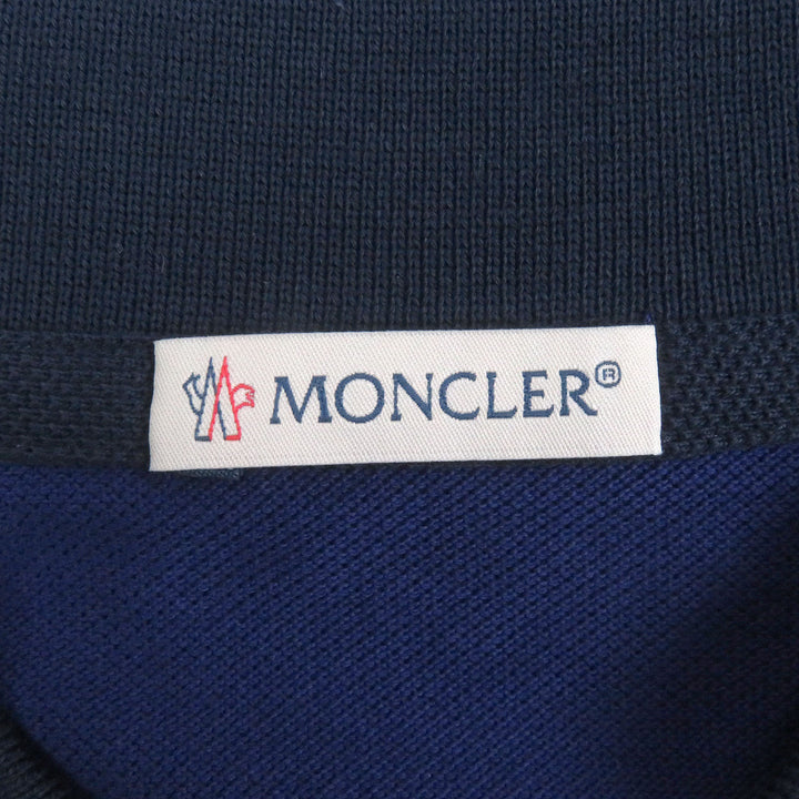 Pristine MONCLER Short sleeve polo shirt Short sleeve with logo patch Navy