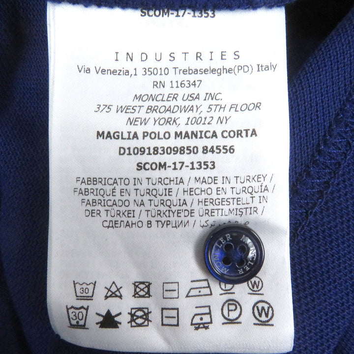 Pristine MONCLER Short sleeve polo shirt Short sleeve with logo patch Navy