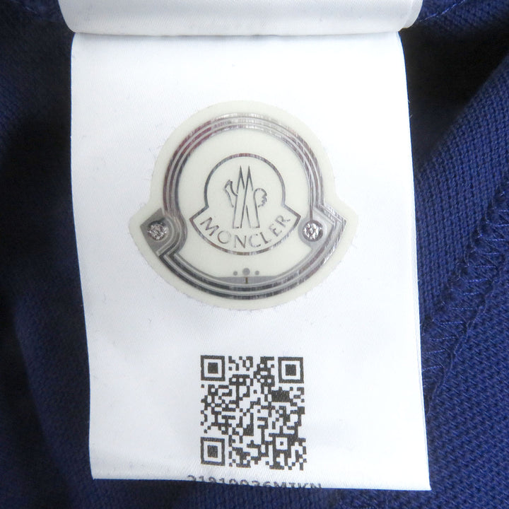 Pristine MONCLER Short sleeve polo shirt Short sleeve with logo patch Navy