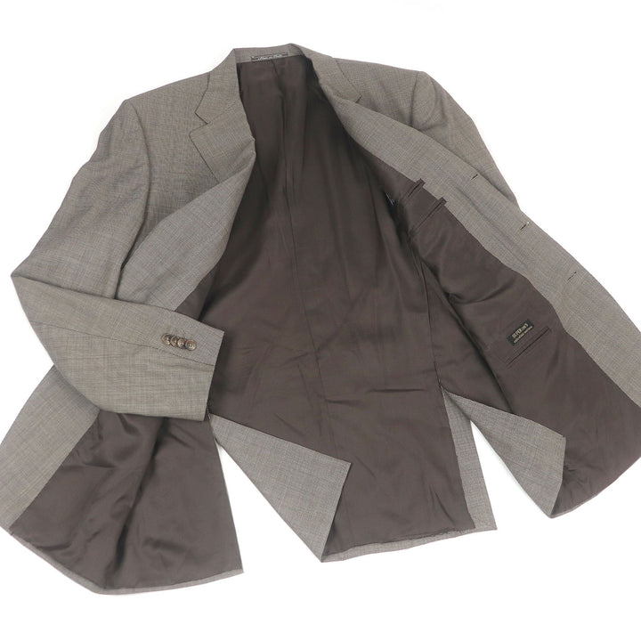 Excellent Corneliani suit All-over pattern Super130s single Brown Virgin wool mens 52