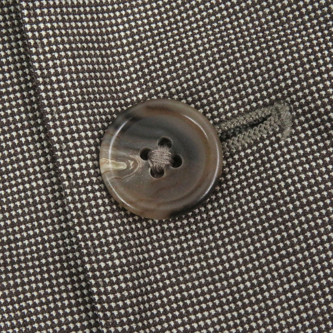 Excellent Corneliani suit All-over pattern Super130s single Brown Virgin wool mens 52