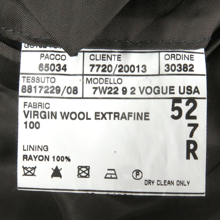 Excellent Corneliani suit All-over pattern Super130s single Brown Virgin wool mens 52