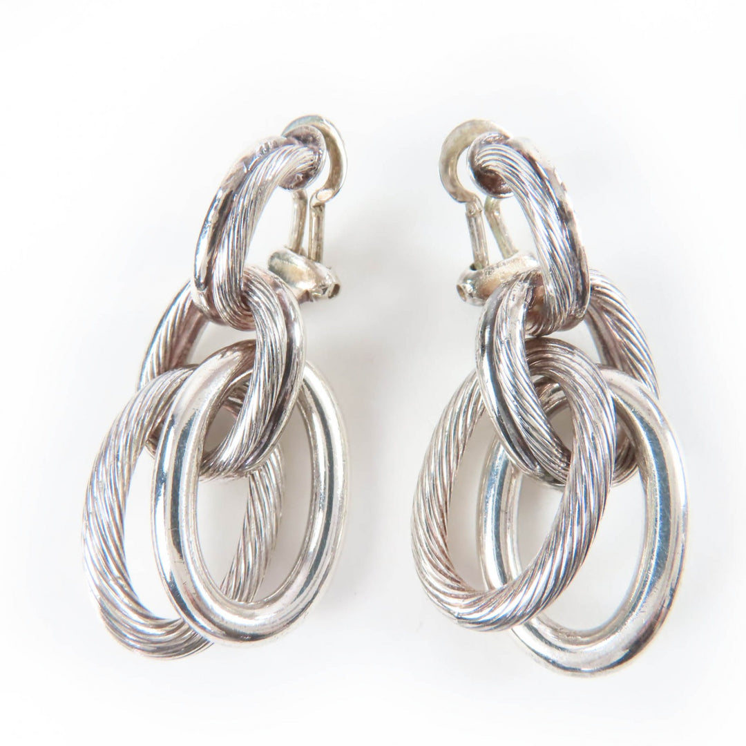 Great HERMES Earring Destrier Earrings Silver 925 Women