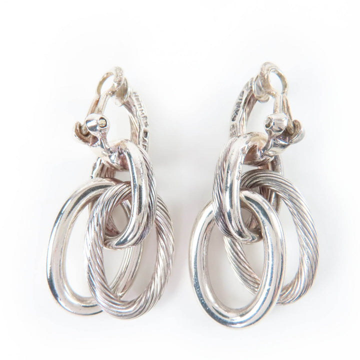Great HERMES Earring Destrier Earrings Silver 925 Women