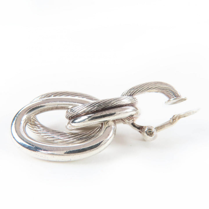 Great HERMES Earring Destrier Earrings Silver 925 Women