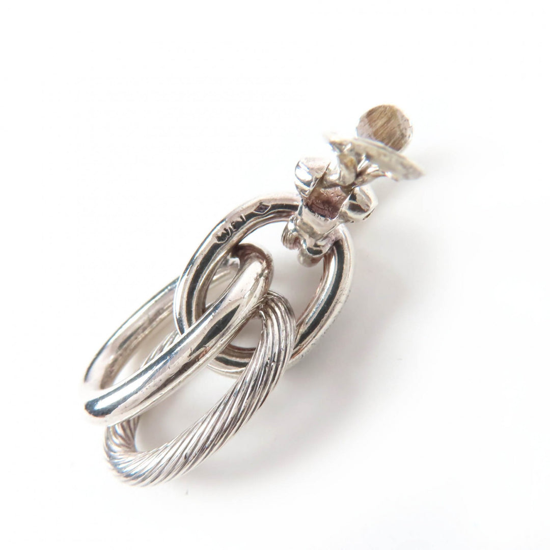 Great HERMES Earring Destrier Earrings Silver 925 Women