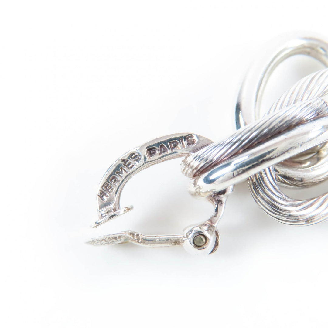 Great HERMES Earring Destrier Earrings Silver 925 Women