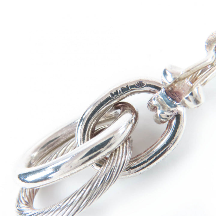 Great HERMES Earring Destrier Earrings Silver 925 Women