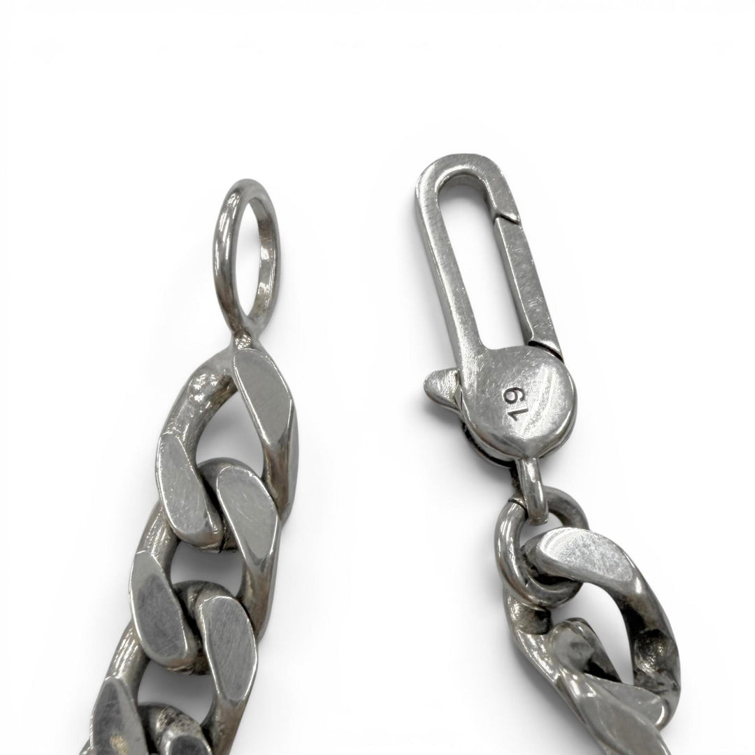 Great GUCCI bracelet Ghost ID Plate Kihei Chain Silver AG925 mens 19