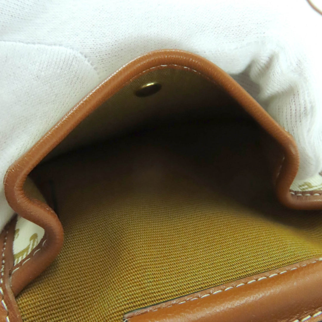 Great CELINE Coin case White brown PVC Women