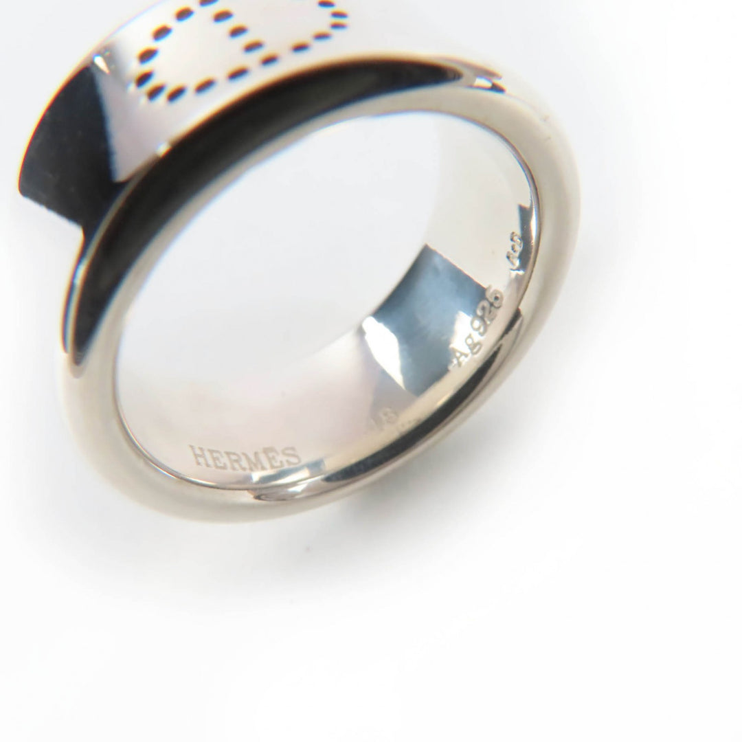 Excellent HERMES Ring Eclipse Ring Silver AG925 Women