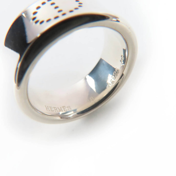 Excellent HERMES Ring Eclipse Ring Silver AG925 Women