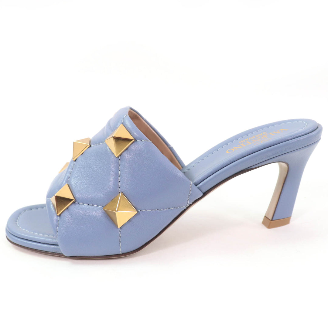 Pristine Valentino Garavani Sandals rockstud leather Blue leather Women 36