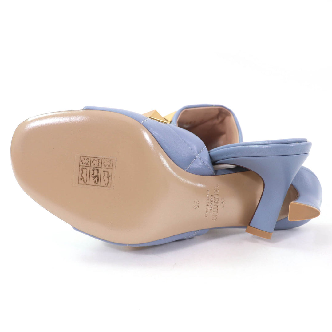 Pristine Valentino Garavani Sandals rockstud leather Blue leather Women 36