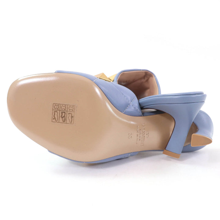 Pristine Valentino Garavani Sandals rockstud leather Blue leather Women 36