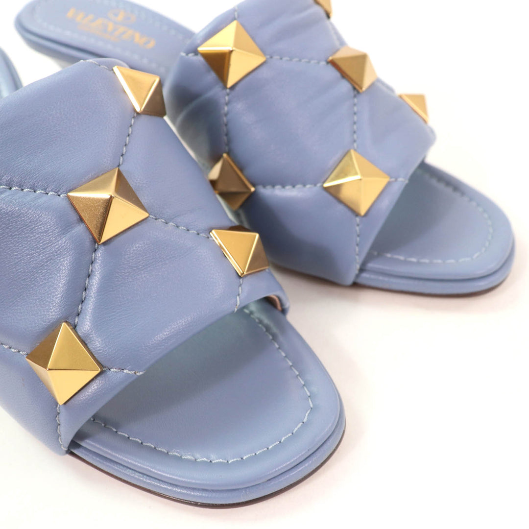Pristine Valentino Garavani Sandals rockstud leather Blue leather Women 36